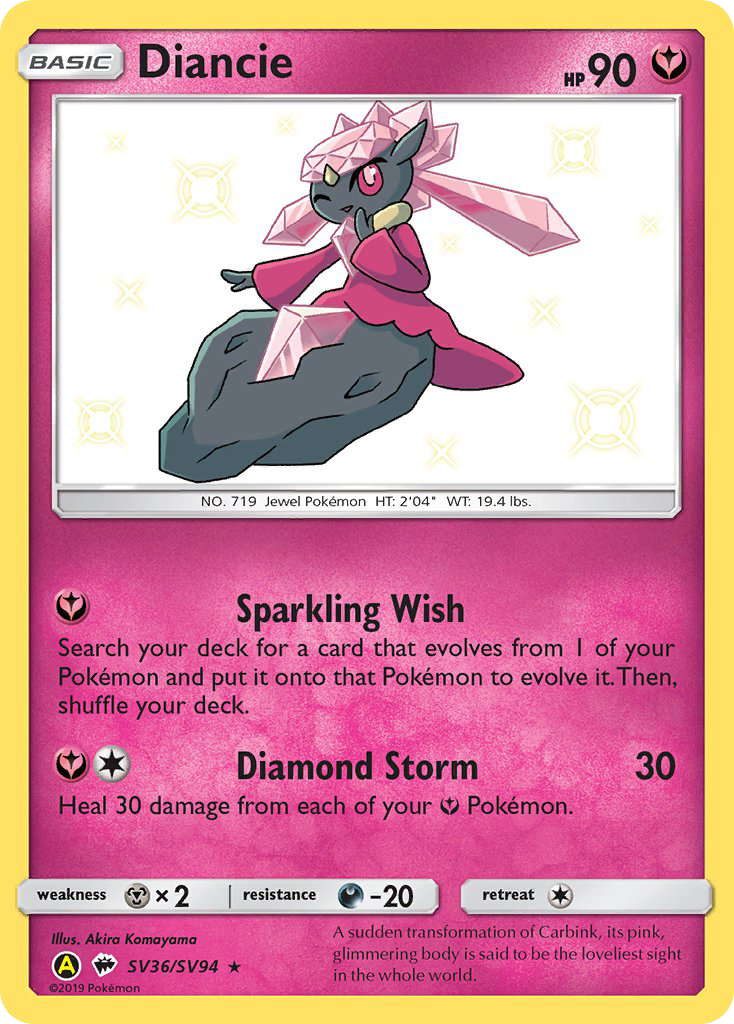 Diancie (SV36/SV94) [Sun & Moon: Hidden Fates - Shiny Vault] | Good Games Morley