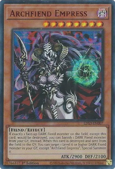 Archfiend Empress (Red) [LDS3-EN007] Ultra Rare | Good Games Morley