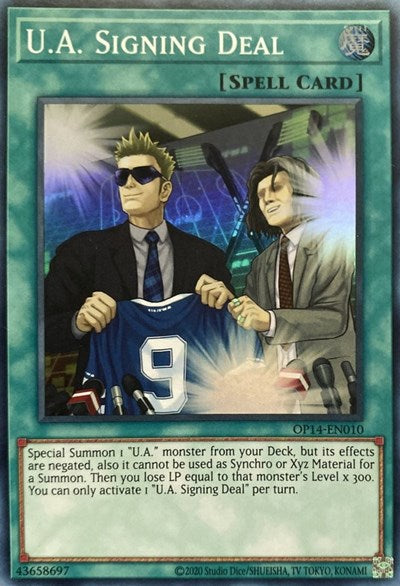 U.A. Signing Deal [OP14-EN010] Super Rare | Good Games Morley