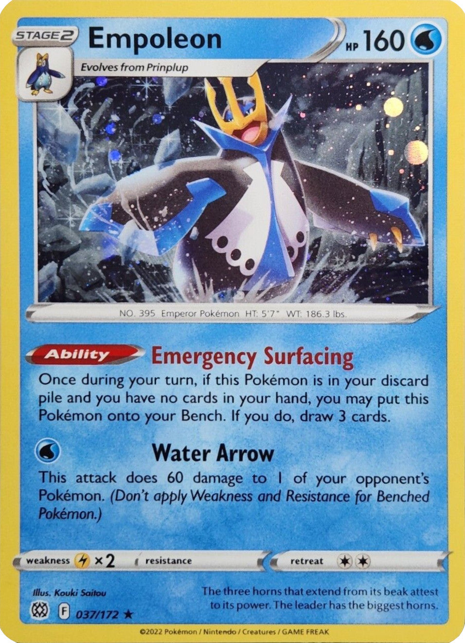 Empoleon (037/172) (Cosmos Holo) [Sword & Shield: Brilliant Stars] | Good Games Morley