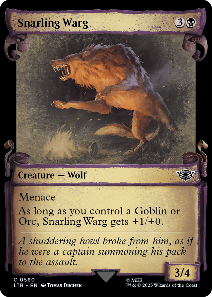 Snarling Warg [The Lord of the Rings: Tales of Middle-Earth Showcase Scrolls] | Good Games Morley