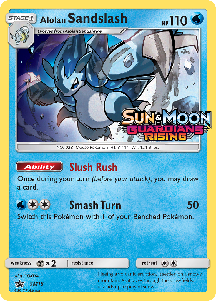 Alolan Sandslash (SM18) (Prerelease Promo) [Sun & Moon: Black Star Promos] | Good Games Morley