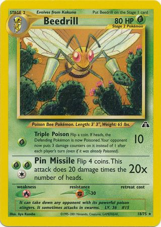 Beedrill (18/75) [Neo Discovery Unlimited] | Good Games Morley