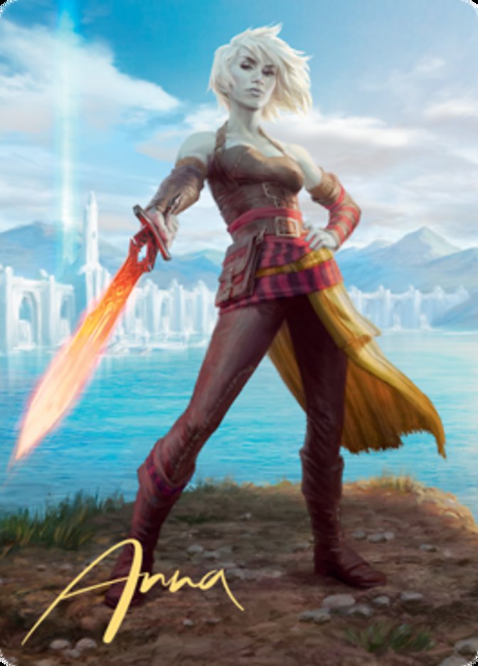 Nahiri, Heir of the Ancients 1 Art Card (Gold-Stamped Signature) [Zendikar Rising Art Series] | Good Games Morley