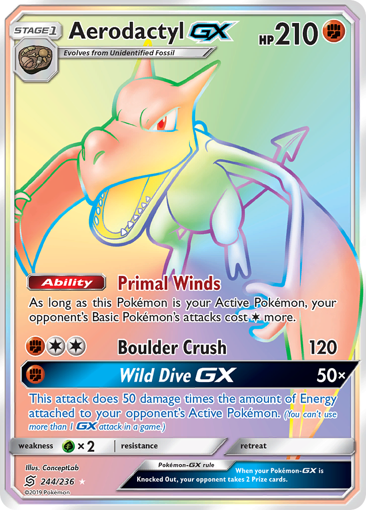 Aerodactyl GX (244/236) [Sun & Moon: Unified Minds] | Good Games Morley
