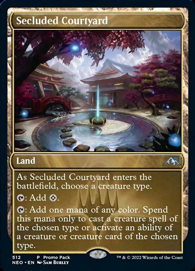 Secluded Courtyard (Promo Pack) [Kamigawa: Neon Dynasty Promos] | Good Games Morley