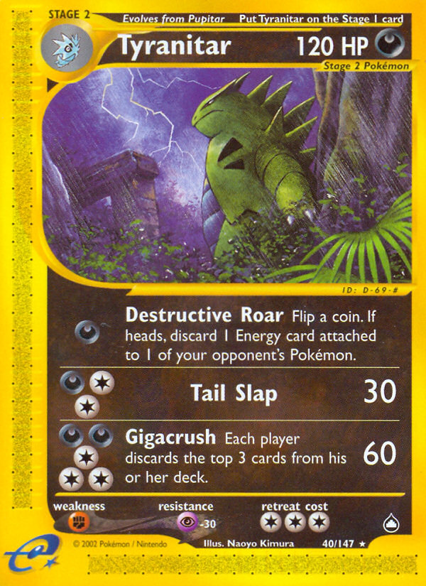 Tyranitar (40/147) [Aquapolis] | Good Games Morley