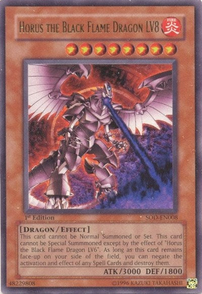 Horus the Black Flame Dragon LV8 [SOD-EN008] Ultra Rare | Good Games Morley