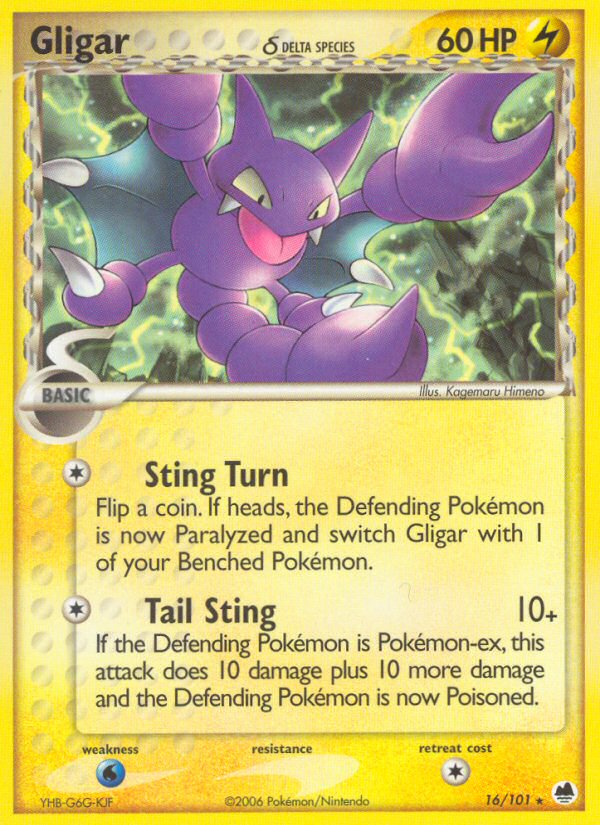 Gligar (16/101) (Delta Species) [EX: Dragon Frontiers] | Good Games Morley