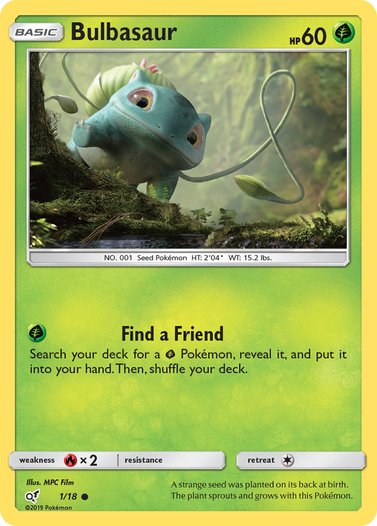 Bulbasaur (1/18) [Sun & Moon: Detective Pikachu] | Good Games Morley