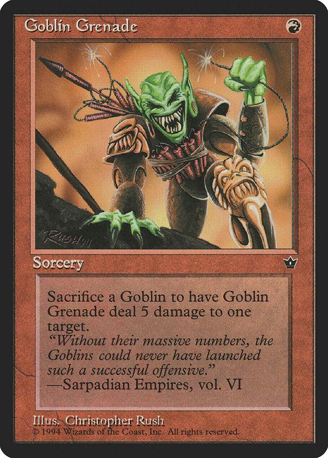 Goblin Grenade (Christopher Rush) [Fallen Empires] | Good Games Morley