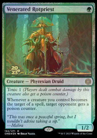 Venerated Rotpriest [Phyrexia: All Will Be One Prerelease Promos] | Good Games Morley