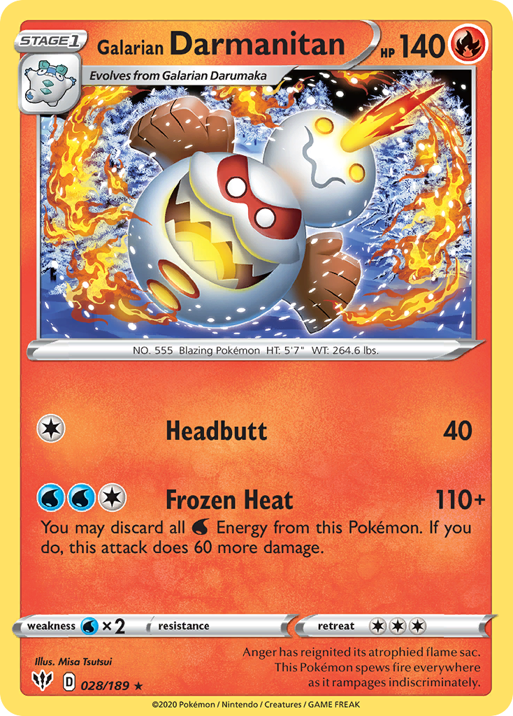 Galarian Darmanitan (028/189) [Sword & Shield: Darkness Ablaze] | Good Games Morley