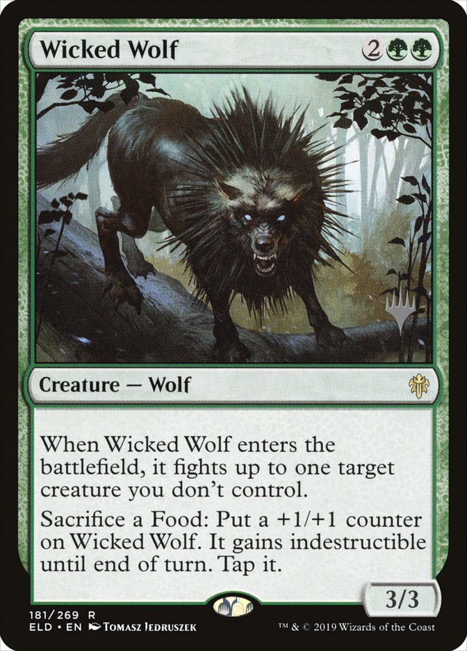 Wicked Wolf (Promo Pack) [Throne of Eldraine Promos] | Good Games Morley