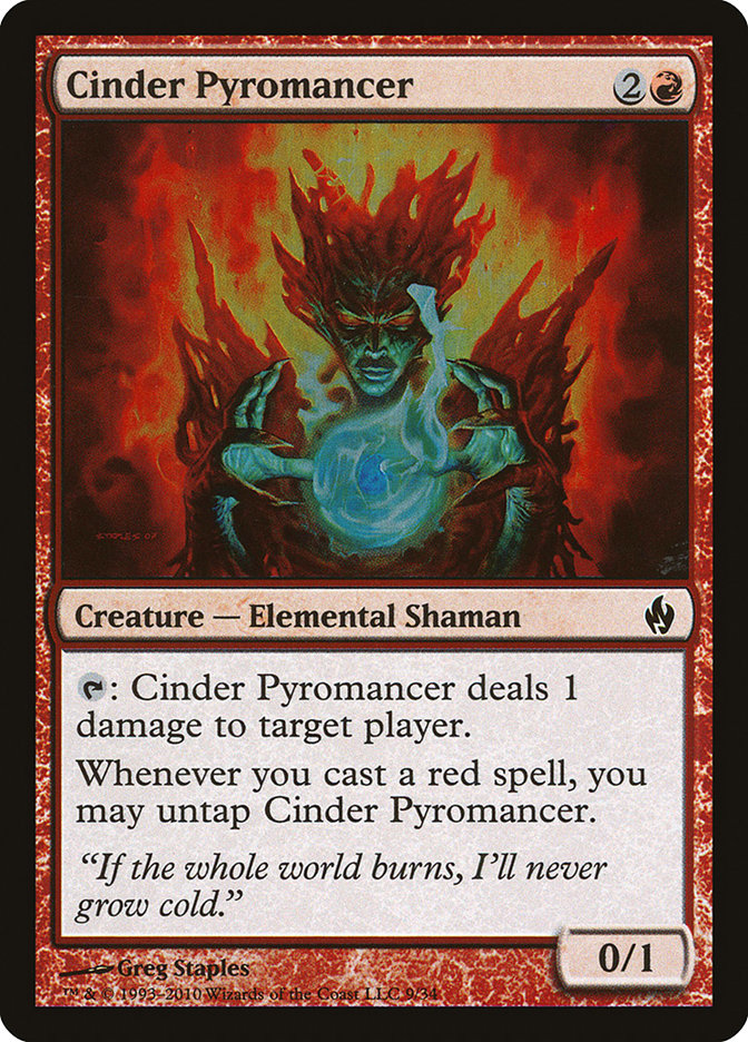 Cinder Pyromancer [Premium Deck Series: Fire and Lightning] | Good Games Morley