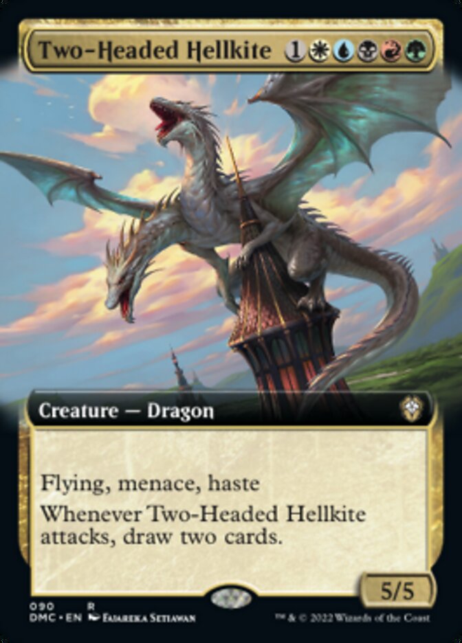 Two-Headed Hellkite (Extended Art) [Dominaria United Commander] | Good Games Morley