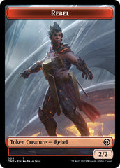 Rebel // Goblin Double-Sided Token [Phyrexia: All Will Be One Commander Tokens] | Good Games Morley