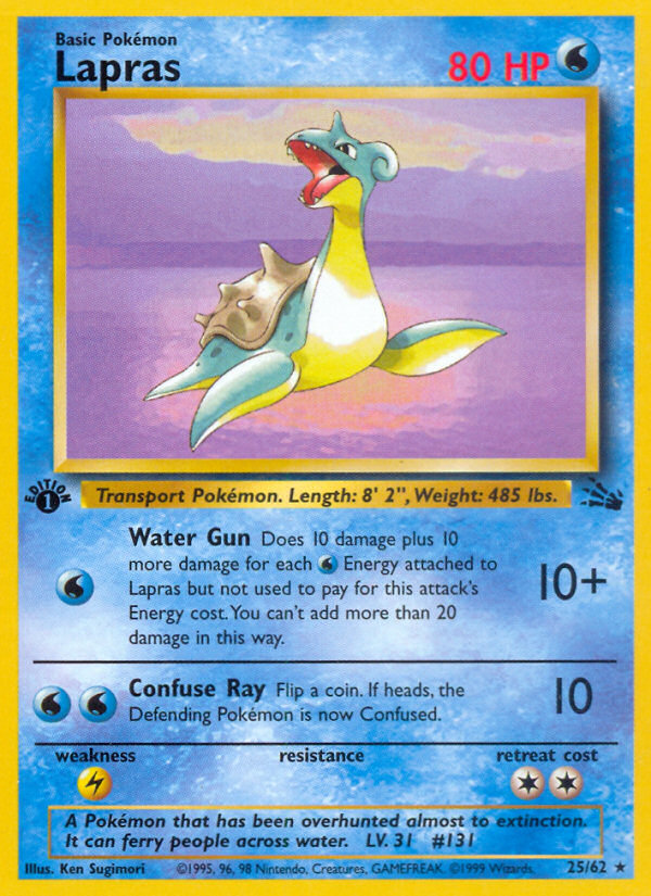 Lapras (25/62) [Fossil 1st Edition] | Good Games Morley