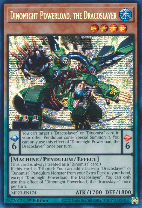 Dinomight Powerload, the Dracoslayer [MP23-EN174] Prismatic Secret Rare | Good Games Morley