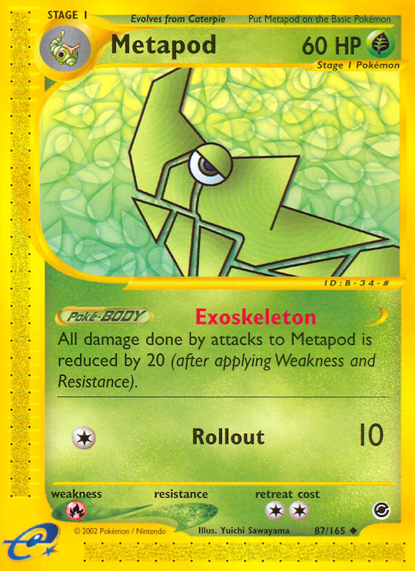 Metapod (87/165) [Expedition: Base Set] | Good Games Morley