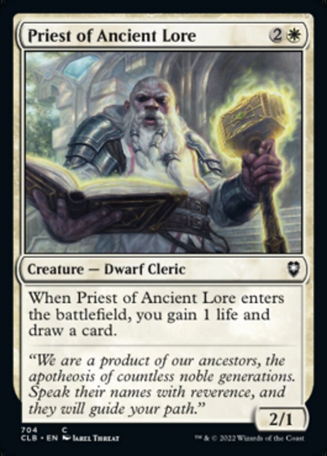 Priest of Ancient Lore [Commander Legends: Battle for Baldur's Gate] | Good Games Morley