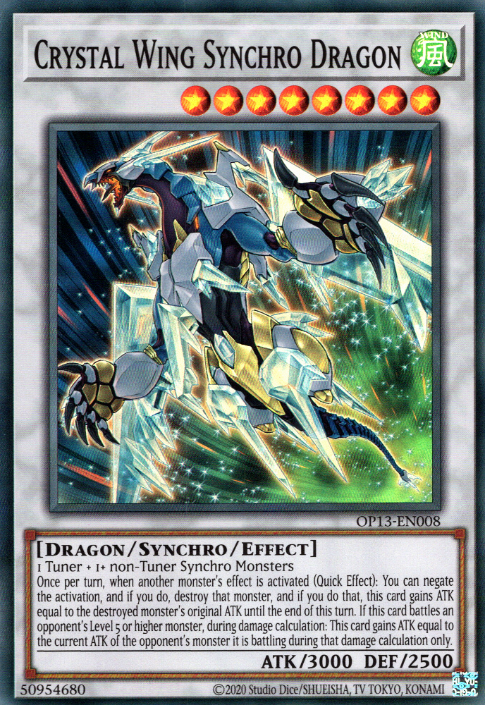 Crystal Wing Synchro Dragon [OP13-EN008] Super Rare | Good Games Morley