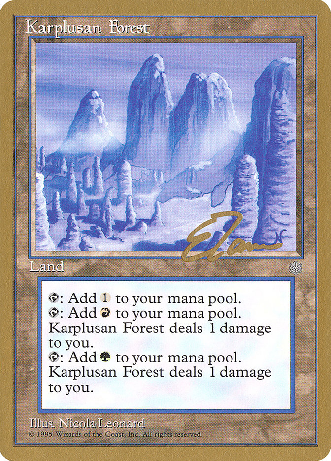Karplusan Forest (Eric Tam) [Pro Tour Collector Set] | Good Games Morley