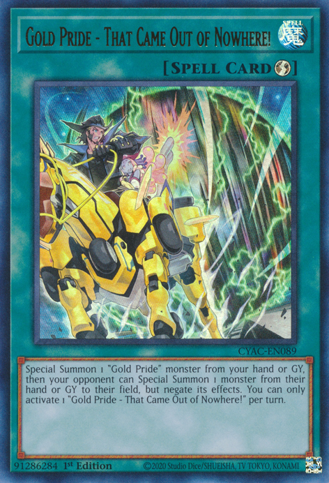Gold Pride - That Came Out of Nowhere! [CYAC-EN089] Ultra Rare | Good Games Morley