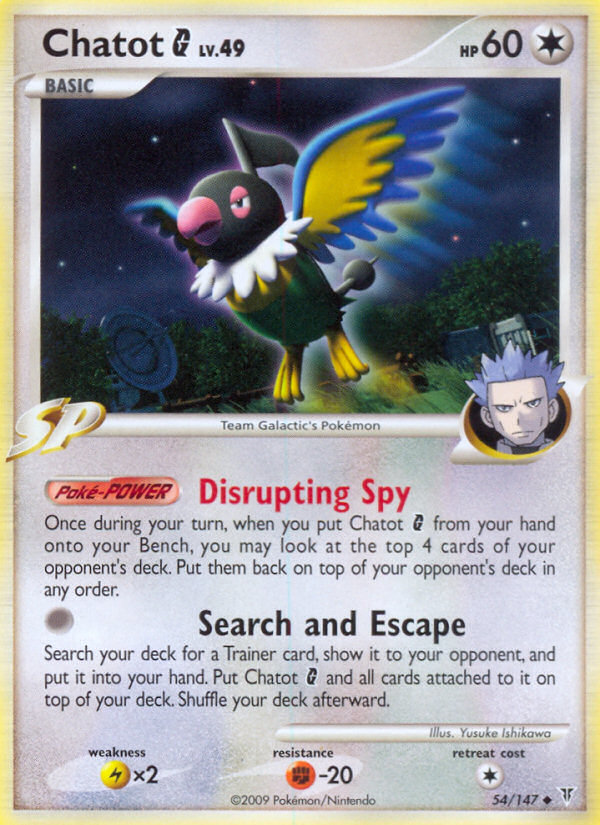 Chatot G (54/147) [Platinum: Supreme Victors] | Good Games Morley