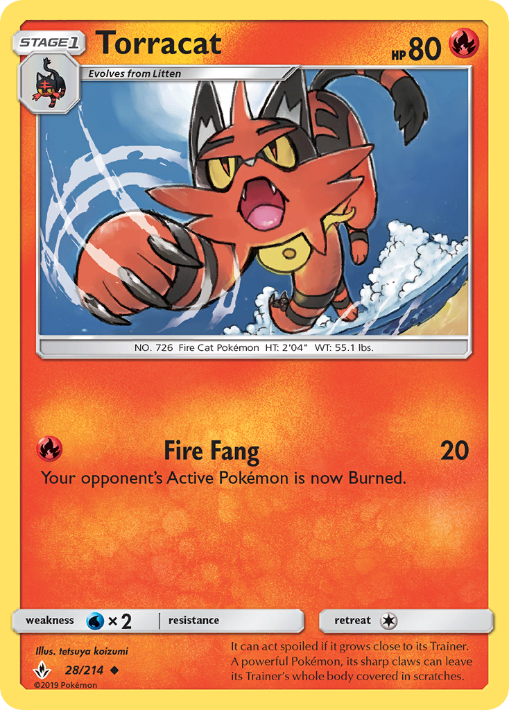 Torracat (28/214) [Sun & Moon: Unbroken Bonds] | Good Games Morley