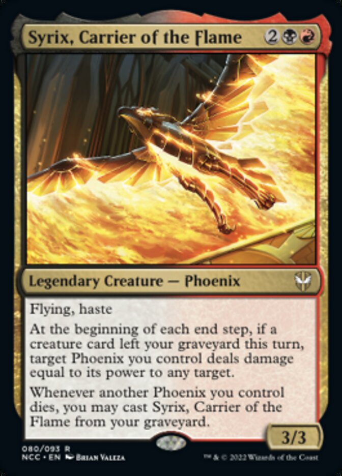 Syrix, Carrier of the Flame [Streets of New Capenna Commander] | Good Games Morley