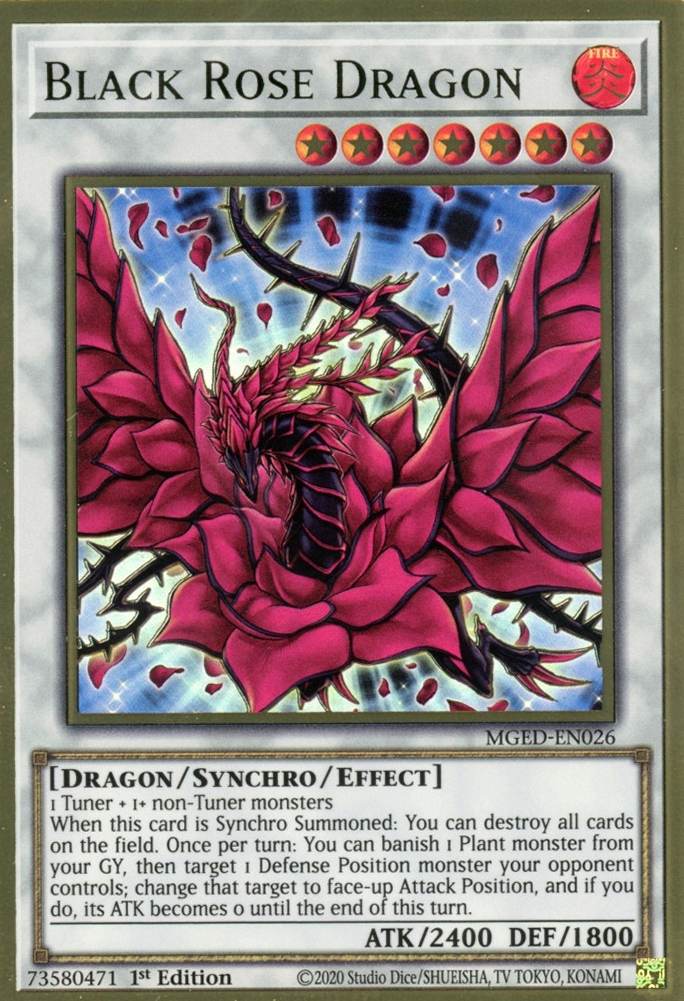 Black Rose Dragon [MGED-EN026] Gold Rare | Good Games Morley