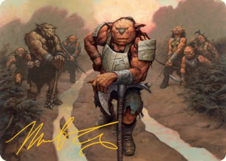 Hobgoblin Bandit Lord Art Card (Gold-Stamped Signature) [Dungeons & Dragons: Adventures in the Forgotten Realms Art Series] | Good Games Morley