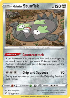 Galarian Stunfisk (125/185) [Sword & Shield: Vivid Voltage] | Good Games Morley