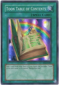 Toon Table of Contents [TP6-EN002] Super Rare | Good Games Morley