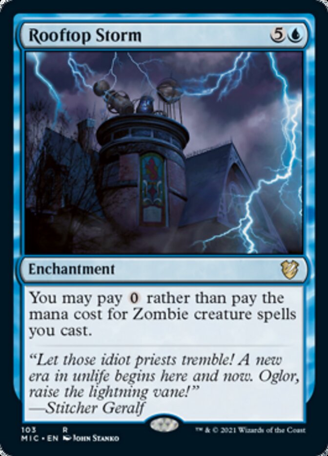 Rooftop Storm [Innistrad: Midnight Hunt Commander] | Good Games Morley