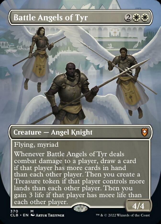 Battle Angels of Tyr (Borderless Alternate Art) [Commander Legends: Battle for Baldur's Gate] | Good Games Morley
