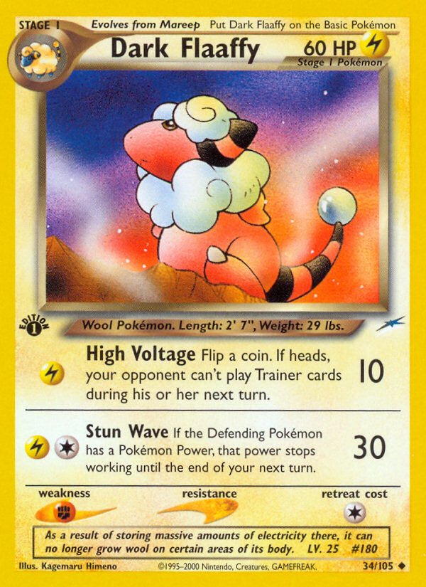 Dark Flaaffy (34/105) [Neo Destiny 1st Edition] | Good Games Morley