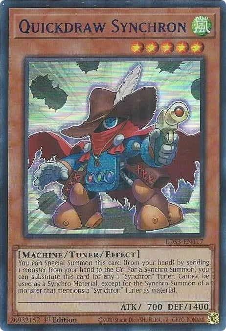 Quickdraw Synchron (Blue) [LDS3-EN117] Ultra Rare | Good Games Morley