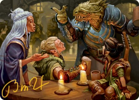 You Meet in a Tavern Art Card (Gold-Stamped Signature) [Dungeons & Dragons: Adventures in the Forgotten Realms Art Series] | Good Games Morley