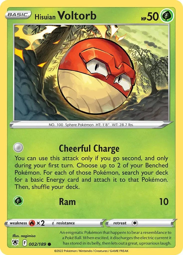 Hisuian Voltorb (002/189) (Theme Deck Exclusive) [Sword & Shield: Astral Radiance] | Good Games Morley