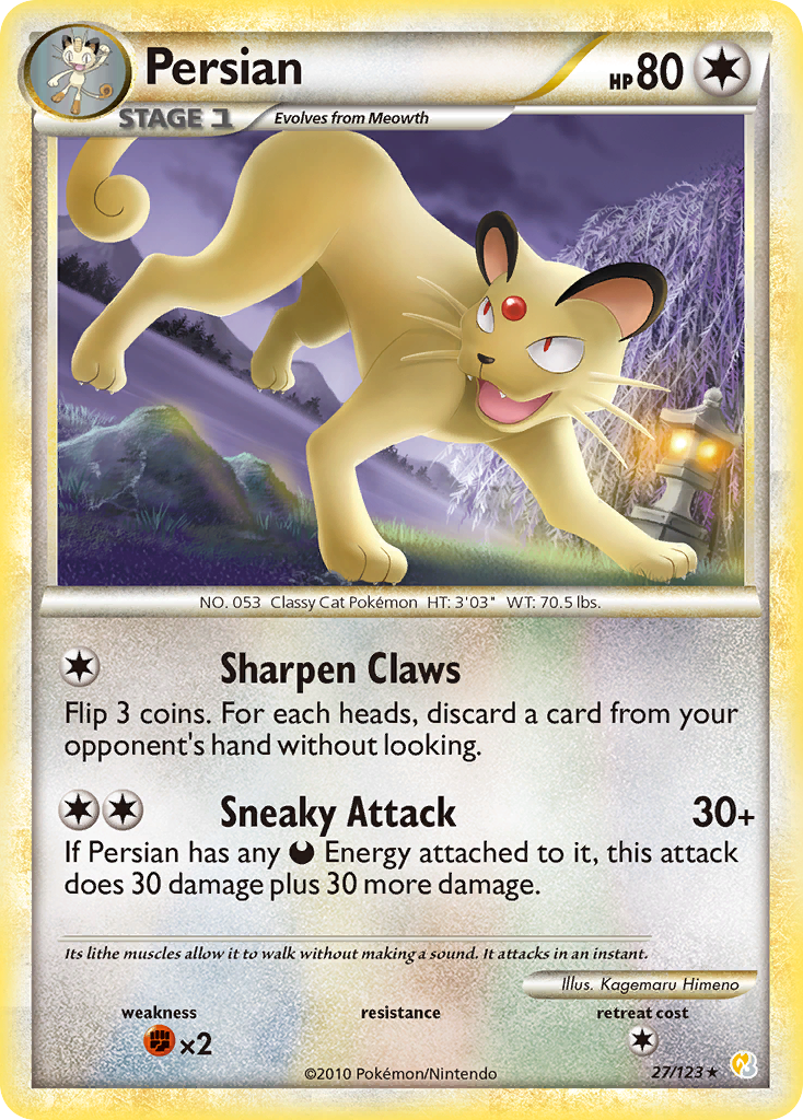 Persian (27/123) [HeartGold & SoulSilver: Base Set] | Good Games Morley