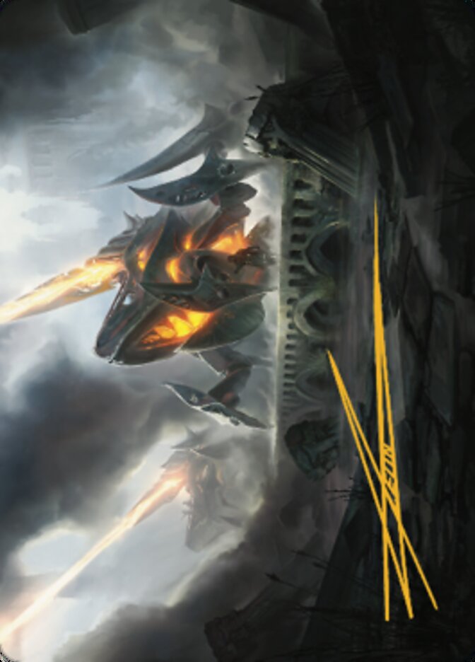 Skitterbeam Battalion Art Card (Gold-Stamped Signature) [The Brothers' War Art Series] | Good Games Morley