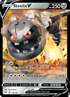 Steelix V (115/185) [Sword & Shield: Vivid Voltage] | Good Games Morley