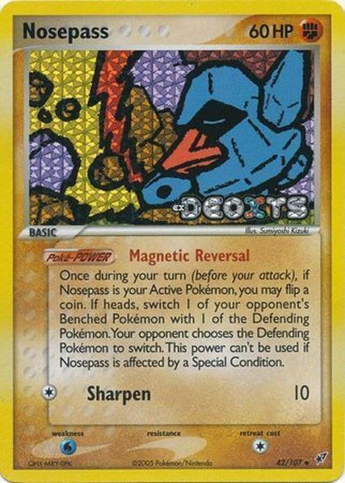 Nosepass (42/107) (Stamped) [EX: Deoxys] | Good Games Morley