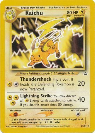 Raichu (21/64) [Neo Revelation Unlimited] | Good Games Morley