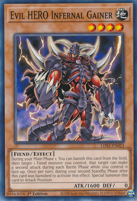 Evil HERO Infernal Gainer [LDS3-EN023] Common | Good Games Morley