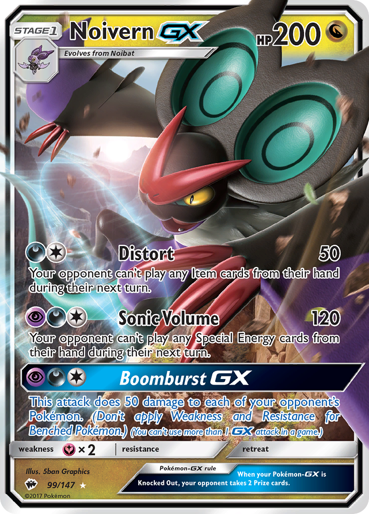 Noivern GX (99/147) [Sun & Moon: Burning Shadows] | Good Games Morley