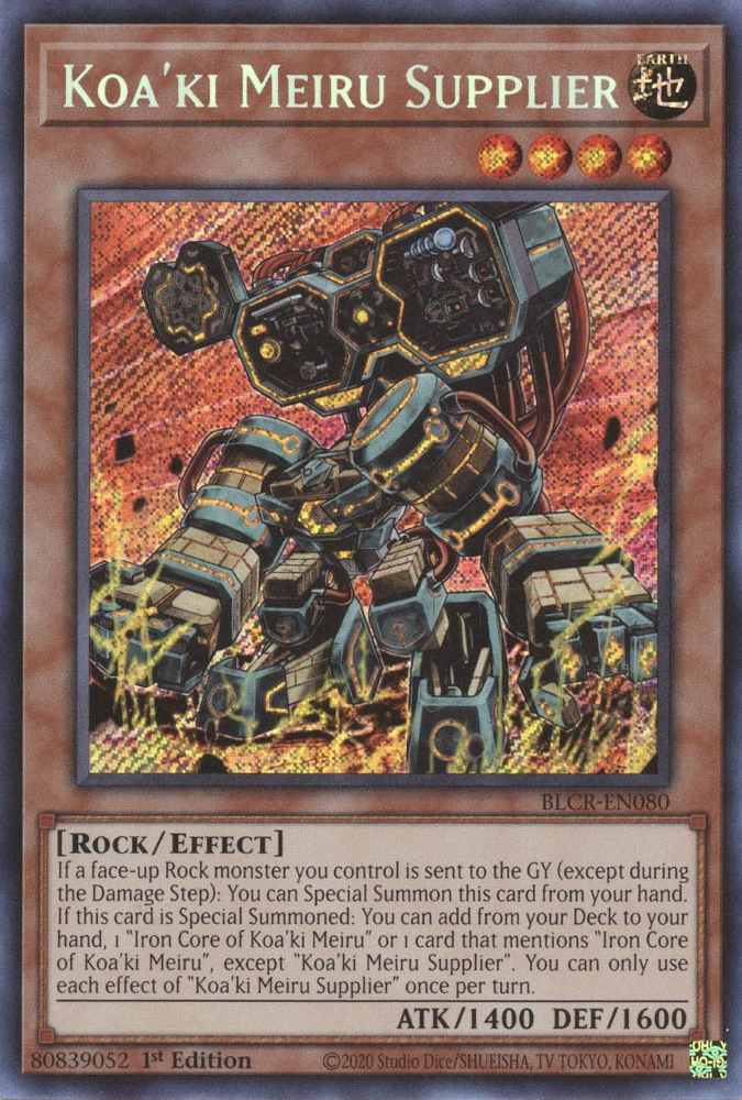 Koa'ki Meiru Supplier [BLCR-EN080] Secret Rare | Good Games Morley