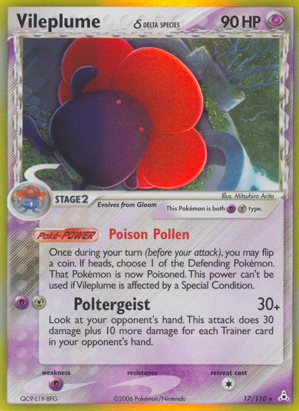 Vileplume (17/110) (Delta Species) [EX: Holon Phantoms] | Good Games Morley